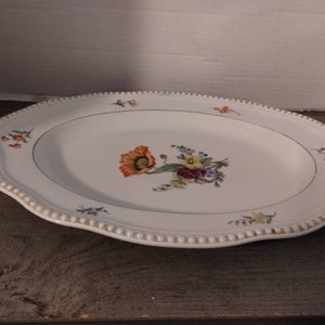 Modell Ph Rosenthal Bavaria Floral Porcelain 14&quot; x 11&quot; Oval Serving Platter