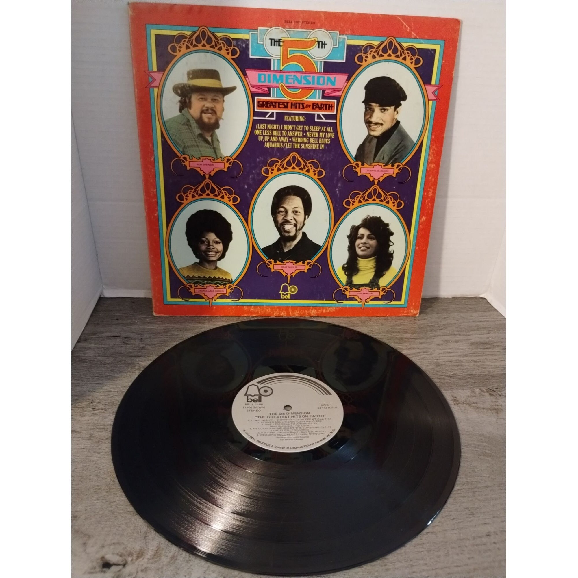 1972 5TH DIMENSION Greatest Hits on Earth LP Vinyl Bell 1106