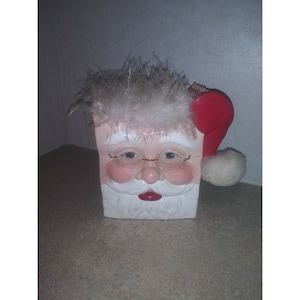 Vintage Ceramic Mold Santa Bag