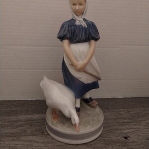 Royal Copenhagen Girl with Goose Porcelain Figurine Made in Denmark 527