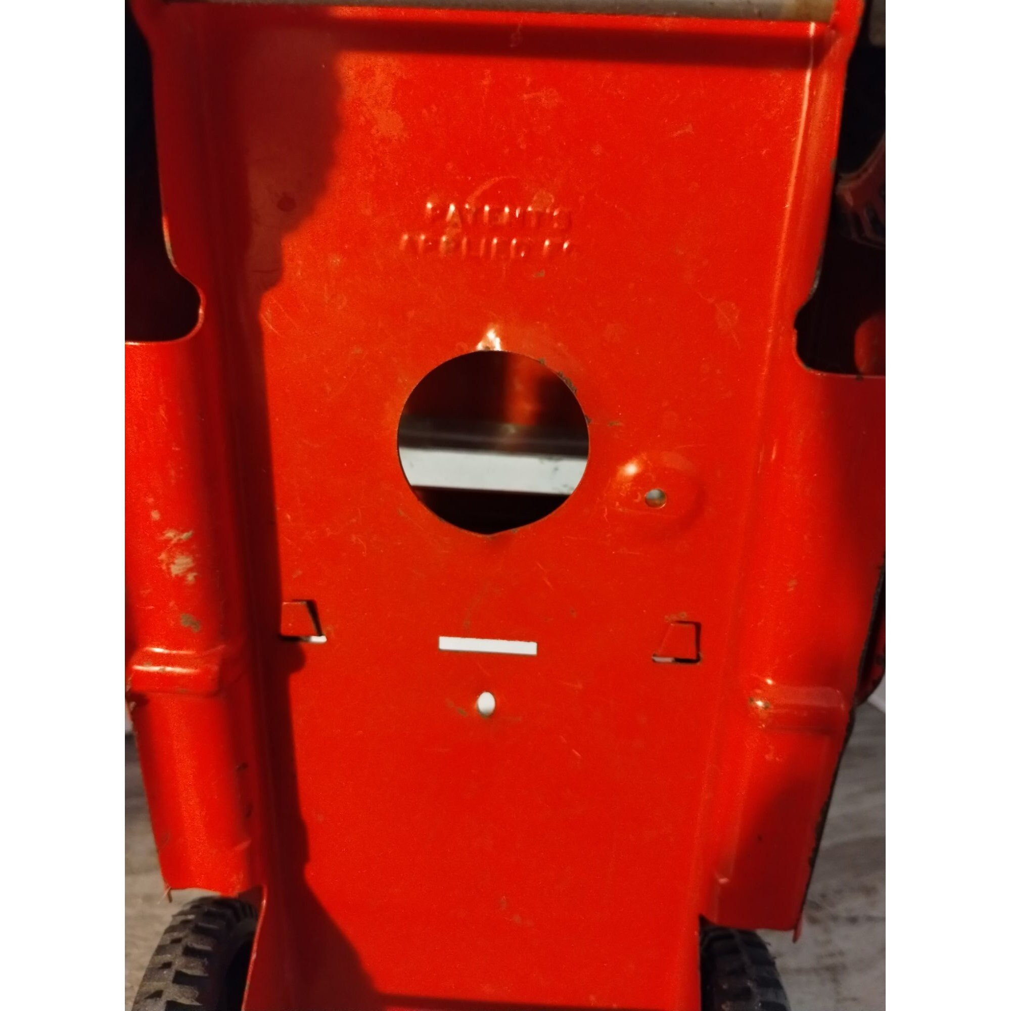 Buddy L Traveling Zoo Red Pick up Truck Pressed Steel 1960's