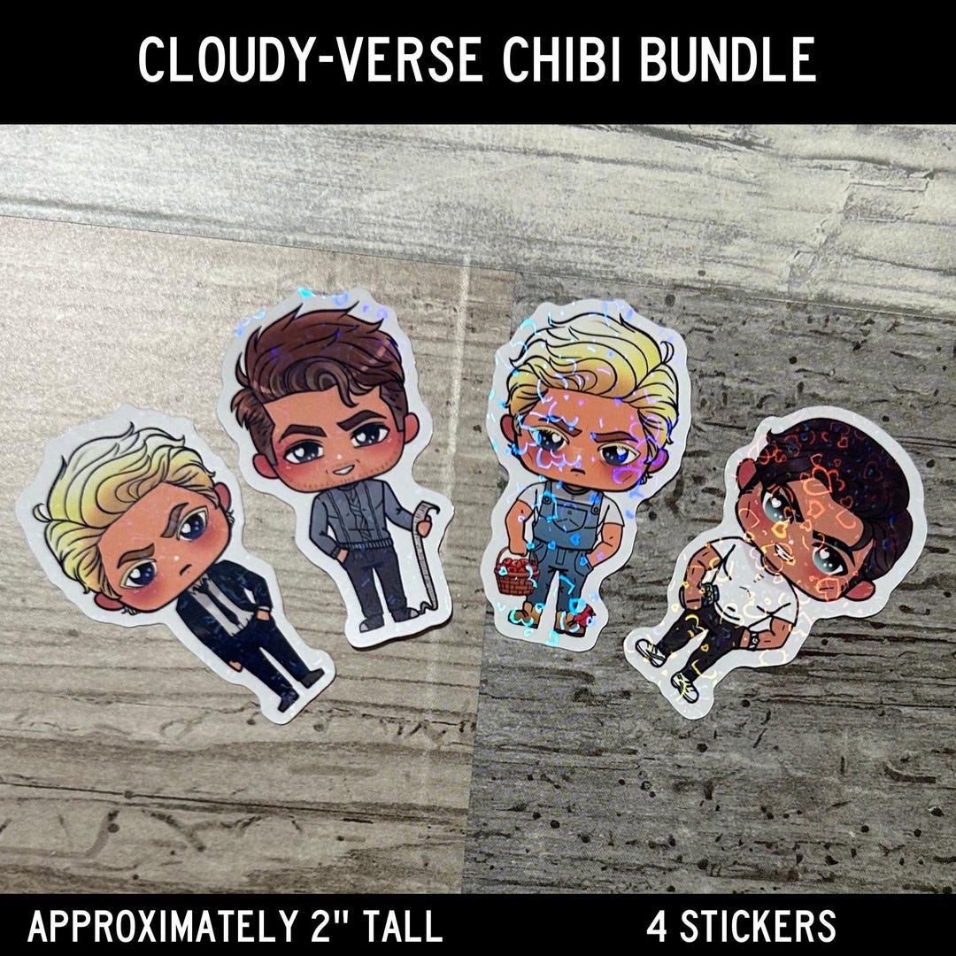 Chibi Holographic Cloudy-verse Stickers (variety) - Etsy