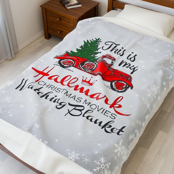 Hallmark Christmas Movie Velveteen Plush Blanket Blanket, Cozy