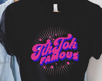 Chemise célèbre de TikTok, chemise d'amant de Tik Tok, cadeau pour l'amant de TikTok, chemise de médias sociaux, tee-shirt drôle de TikTok, chemise célèbre, chemise de favoris de TikTok