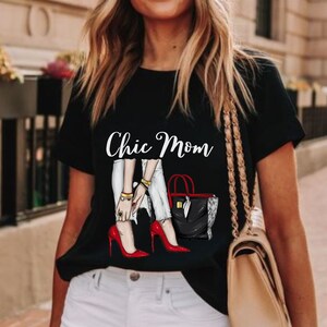 Boho Chic Mom Style Shirt, schickes stilvolles Mama T-Shirt Stilvolles Geschenk für Mama - Mom Life Shirt - Fashionista T-Shirt - Mutterschaft Shirt, coole Mama