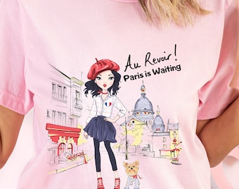 Paris wartet auf Shirt, Au Revoir Tshirt, Paris Urlaub Shirt, Match Urlaub Shirt, Paris Geschenke, Paris Mode-Liebhaber Shirt, Reise Tshirt