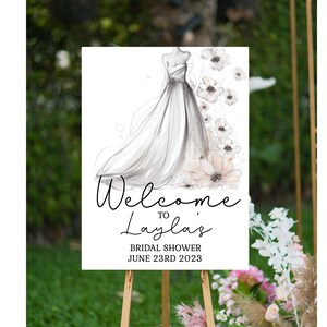Bridal Shower Welcome Sign Template | Printable Bridal Brunch Welcome Sign | Bridal Shower Invitation | Printable Floral Bridal Shower Sign