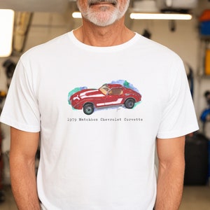 1979 Matchbox Chevrolet Corvette | Classic Car Lovers | Original Art | Dad Gift | Garage | Memories of Childhood | Diecast Toy Cars