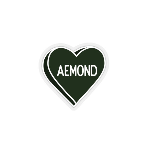 Aemond Targaryen Sticker, Kiss-Cut Stickers, green candy heart sticker, Aemond, Aegon, Helaena, Alicent Hightower
