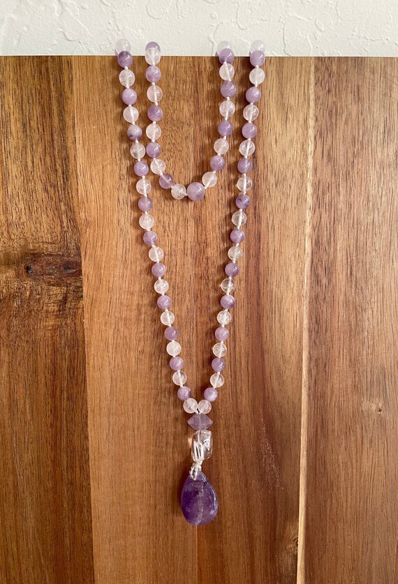 Amethyst Rose Quartz Necklace main image 1