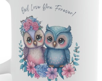 Owl Mug, Owl Gift, Ceramic Owl Mug, Owl Coffee Mug