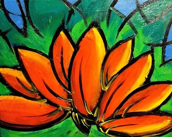Vibrant abstract Lotus.