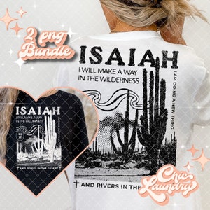 I Will Make Way Through Wilderness Desert Christian Proverb PNG Instant Digital Download DTF POD Print on Demand Sublimation Retro 90s Y2K