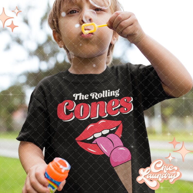 Rollingstone Ice Cream Kids Tot Toddler Baby Punk Hard Metal Rock N