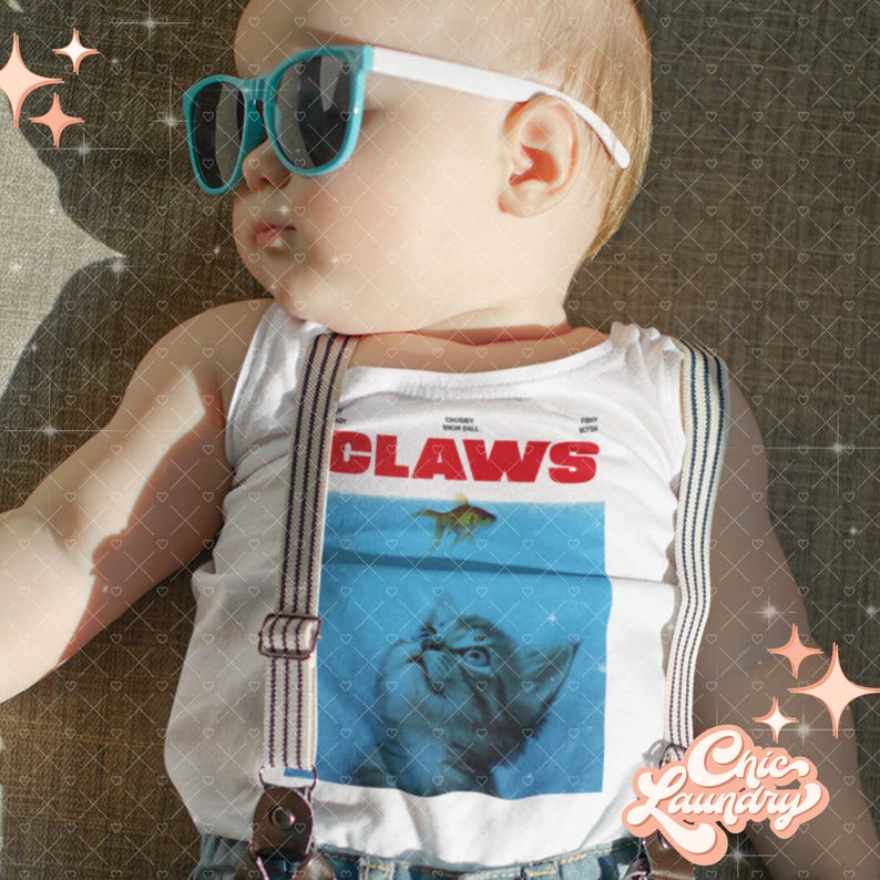 Jaws Jawe Claws Movie Kids Tot Toddler Baby Punk Hard Metal Rock N Roll