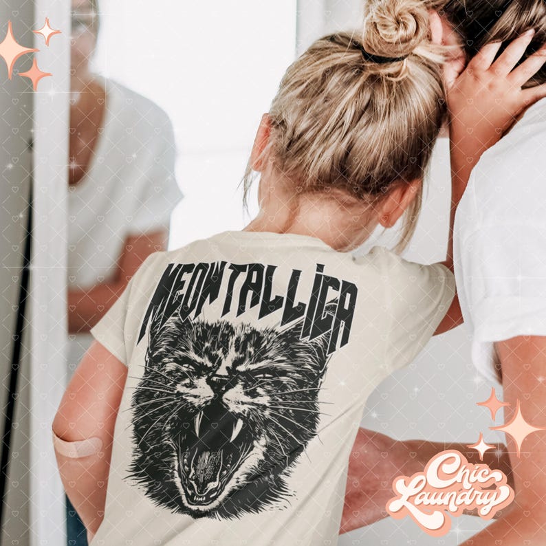 Metal Lica Meow Cat Kid Tot Toddler Baby Punk Hard Rock N Roll Band