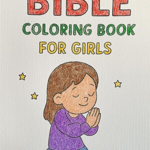 Girl’s Coloring Book - 20 Pages - Christian Coloring Pages for Girls, Bible Verse Activity Book, Printable PDF