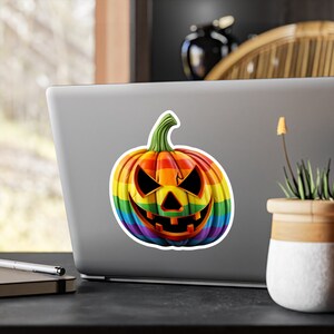 LGBT Pride Jack-O-Lantern Pumpkin - Halloween - Vinyl Decal