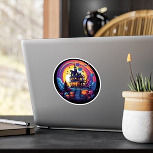 Haunted LGBT Pride House Vinyl Decal - Halloween - Sticker