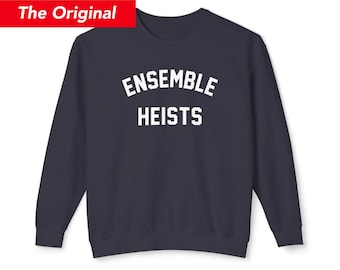 Ensemble Heists Crewneck Sweatshirt, Custom Colors Varsity Movie Genre Sweatshirt