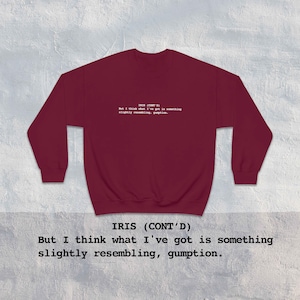 The Holiday Sweatshirt, Screenplay Sweatshirt, Rom Com, Nancy Meyers, Kate Winslet, Jude Law, Jack Black, Cameron Diaz, Gumption