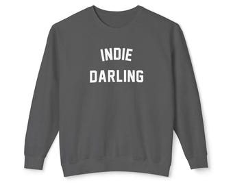 Indie Darling Crewneck Sweatshirt, Custom Colors Varsity Movie Genre Sweatshirt