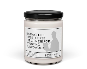Vela de soja natural The Rehearsal, en días como estos maldigo a los chinos por inventar la pólvora
