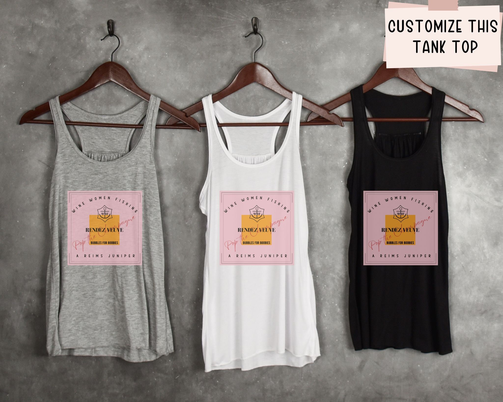 personalized veuve tank, custom group champagne tank top, custom vueve tank top, custom group tank,