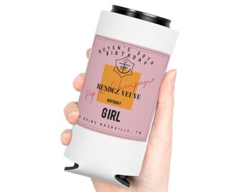 Custom Veuve can cooler veuve koozie bridal party gift bachelorette veuve gift custom group veuve koozie personalized vueve birthday gift