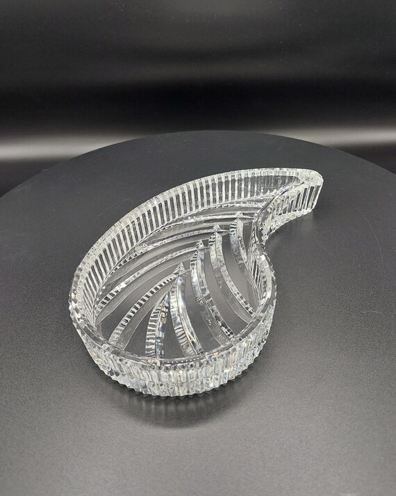 Vintage Waterford Crystal Paisley Dresser Tray/Trinke… Gem