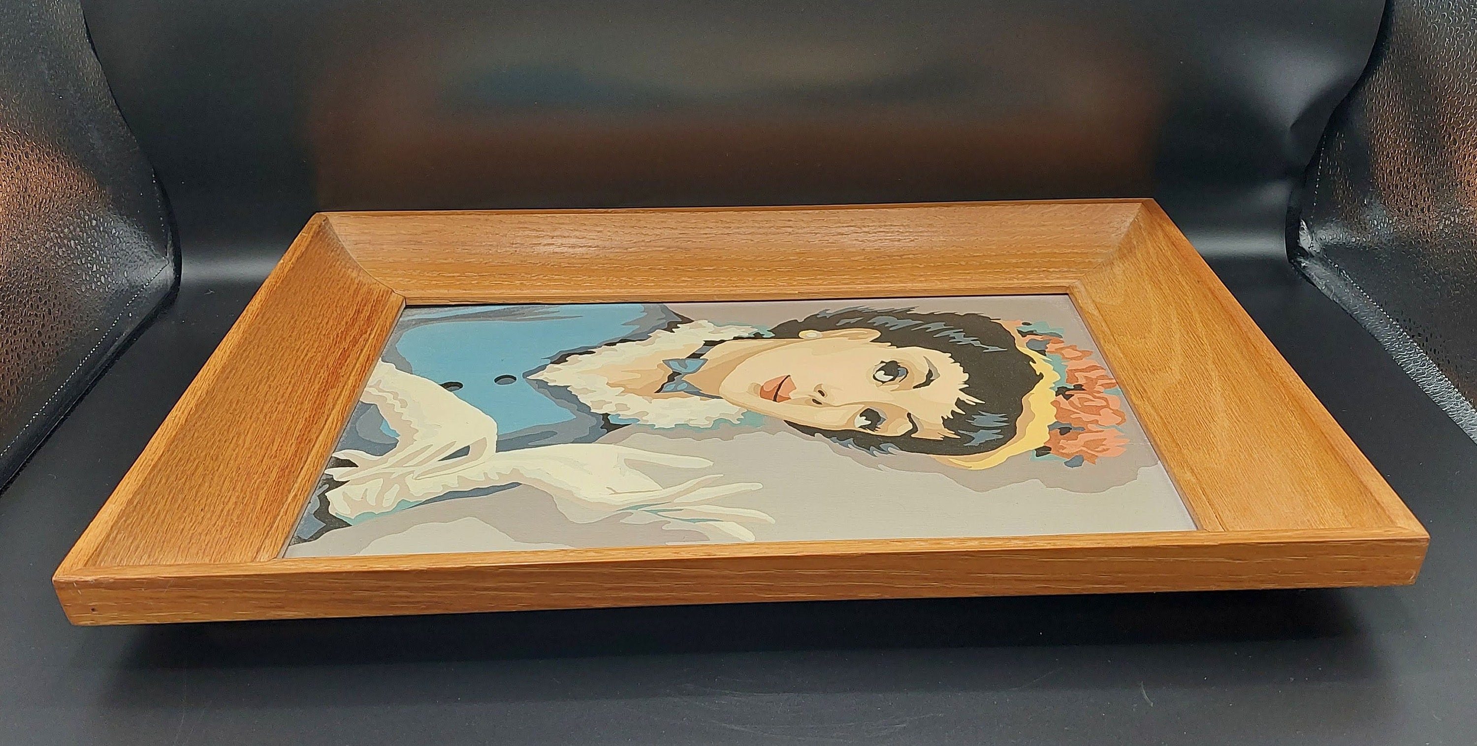 Vintage Framed Paintbynumber Portrait From Craftmaster Parisian