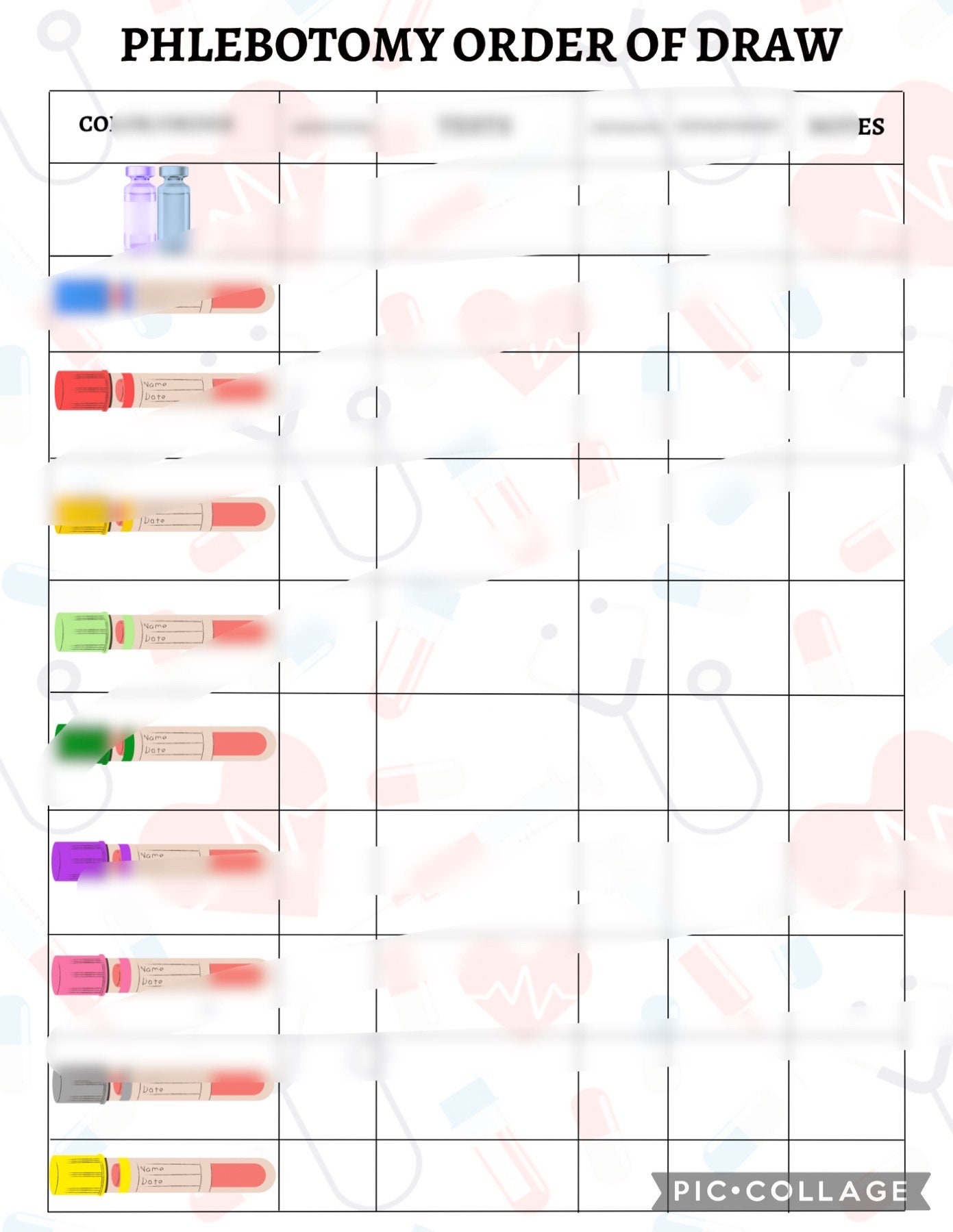 phlebotomy-pdf-6-pages-study-guide-plus-3-free-extra-pages-9-pages-total-etsy for Free Printable Phlebotomy Practice Test Phlebotomy PDF 6 Pages Study Guide (plus 3 Free Extra Pages) 9 Pages Total - Etsy for Free Printable Phlebotomy Practice Test