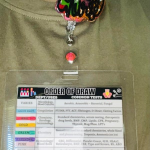 Order of Draw Badge Card With BADGE REEL - Etsy