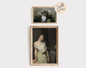 Vintage Art SET de 2 conjunto de arte imprimible Descarga digital Vintage Wall Art Moody Art Print Farmhouse Art Set Gallery Wall Art Set