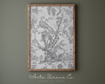 VINTAGE Tapestry Printable Wall Art Textile Printable Black and White Wall Art Vintage Textile Art Digital Download Modern Farmhouse Prints