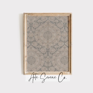VINTAGE Printable Pattern Wall Art Beige Neutral Textile Art Print Vintage Tapestry Wall Art Neutral Art Prints Digital Download