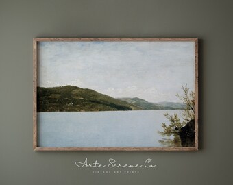 VINTAGE Paisaje pared arte imprimible descarga digital arte impresión paisaje arte para dormitorio impresión en casa pintura de paisaje rutic