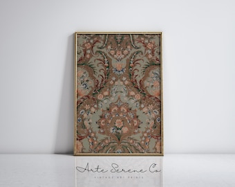 Tapestry Print, Textile Wall Art, Printable Wall Art, Textile Print, Vintage Decor, Vintage Wall Art, French Antique Decor