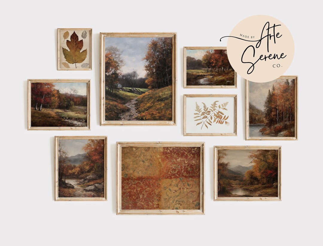 Fall Gallery Wall Print SET of 9 Fall Printable Art Gallery Wall Autumn ...