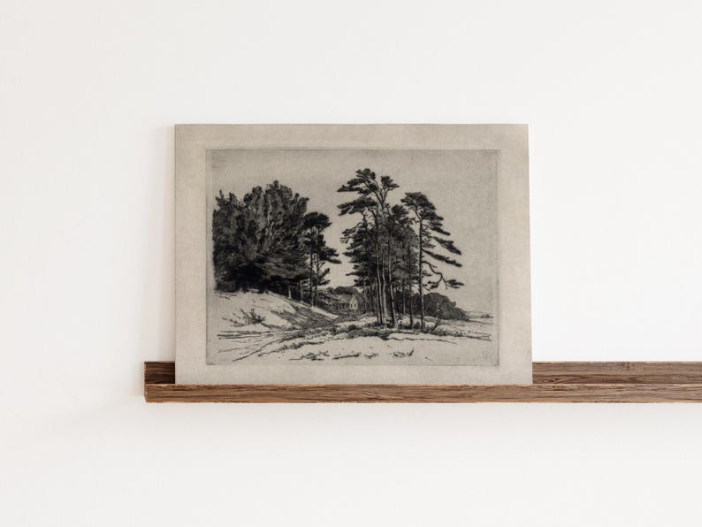 Neutral Wall Art Landscape Art Print Printable Wall Art Vintage