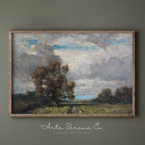 Printable Landscape Wall Art, Moody Landscape Art Print, Printable Farmhouse Landscape Art, Printable Home Art, Digital Download Art