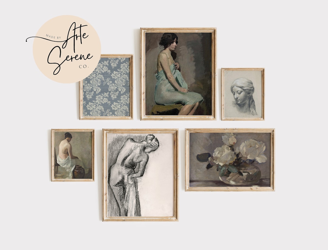 Bathroom Wall Art Prints SET of 6 Vintage Bathroom Wall Art Etsy