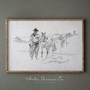 VINTAGE Southwestern Art Print Western Cowboy DIGITAL PRINTS Rustic Country Printable Wall Art Rustic Western Home Decor Cowboy Wall Art