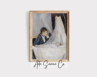 Vintage Nursery Art Print  Digital Download Nursery Prints Neutral Nursery Wall Art Printable Wall Art Mother and Child Painting