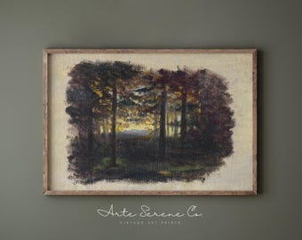 VINTAGE Fall Landscape Art Print Rustic Fall Decor Autumn Wall Art Fall Farmhouse Decor PRINTABLE Wall Art Autumn Wall Decor