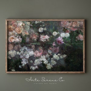 Vintage bloemenkunst print afdrukbare muur kunst digitale download, roze bloemen muur kunst, bloemenkunst, meisjes kinderkamer kunst print vintage muur kunst