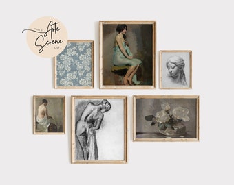 Baño pared arte impresiones SET de 6 Vintage baño pared arte galería pared conjunto impresiones baño pared decoración arte conjunto de 6 conjunto de arte IMPRIMIBLE