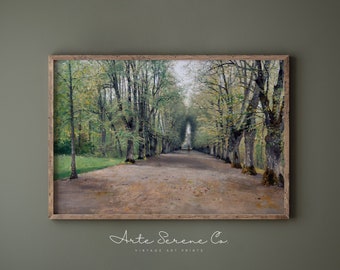 Landscape Art Print Afdrukbare Wall Art Vintage landschapsschilderkunst Landlandschap Print Vintage Art Print Digitale Download