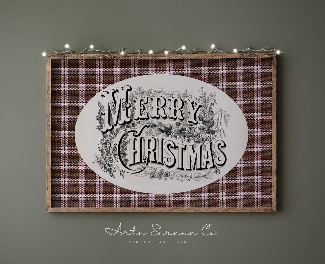 Christmas Wall Decor, Rustic Christmas Decor, Christmas Art Print