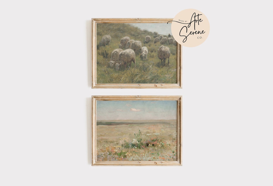 Nursery Art Print SET of 2 Printable Wall Art Vintage Nursery Prints